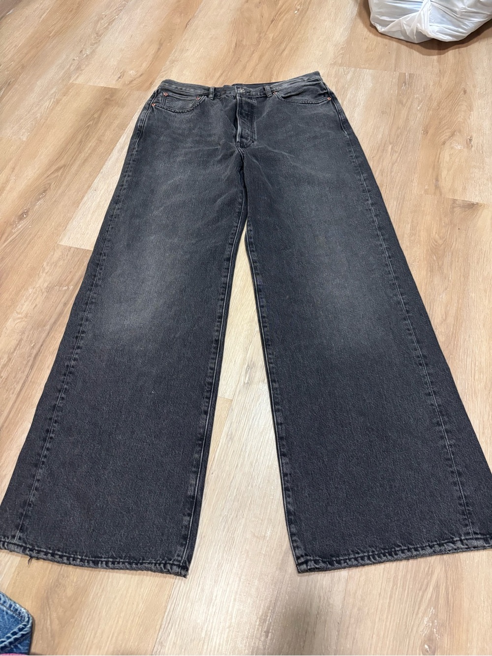 Buck Mason Wide Leg Black Women's Jeans size 31
